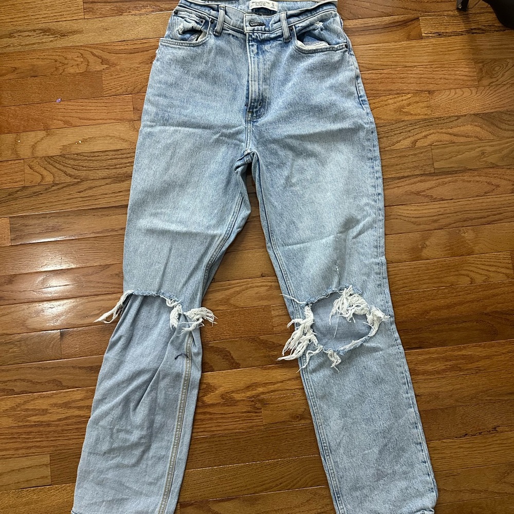 Abercrombie Distressed Light Blue Women's Jeans